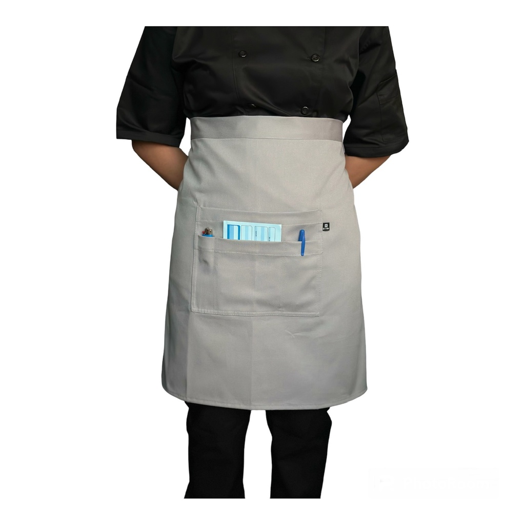 zittro Medio mandil delantal chef Gris Perla. R92351-238