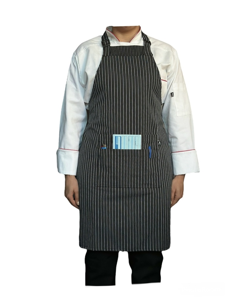 zittro Mandil Delantal Chef De Rayas. R92301-010 UNI