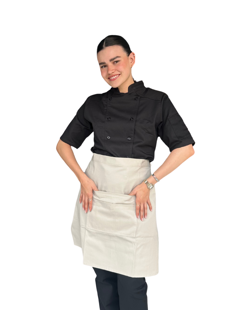 zittro Medio Mandil Delantal Chef Unisex Beige