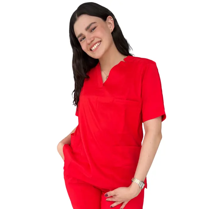 [M80202 660 ECH] zittro Filipina Médica Stretch Mujer Rojo (ECH)
