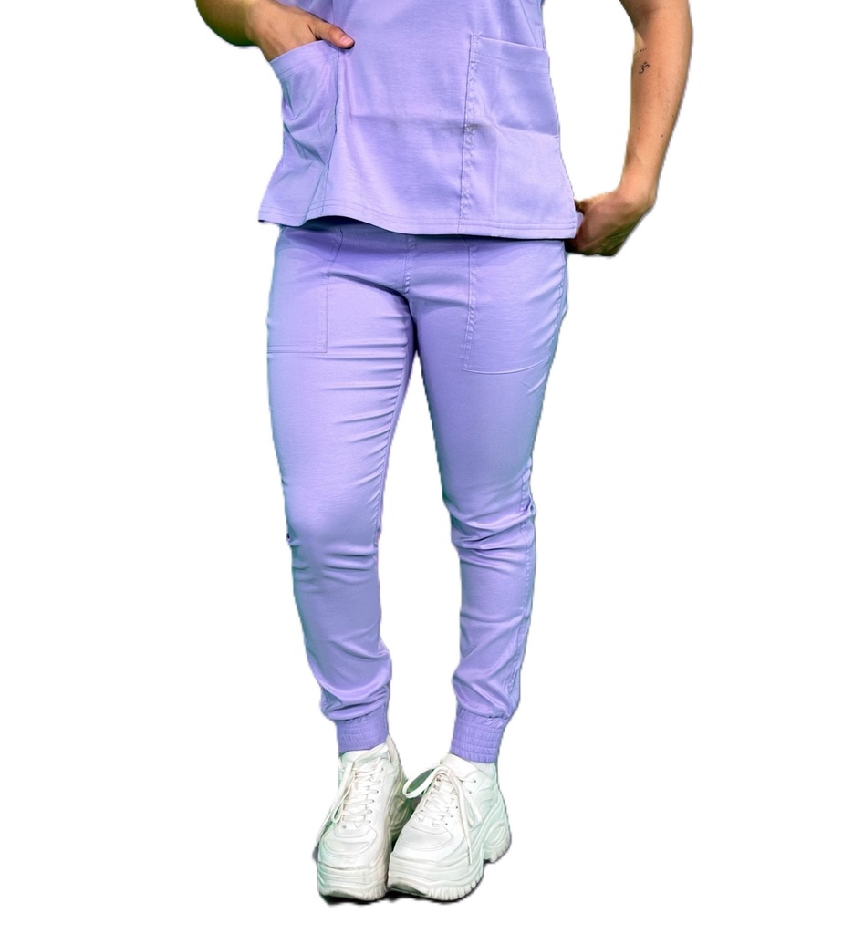 zittro Pantalón Médico Lycra Jogger Mujer Morado