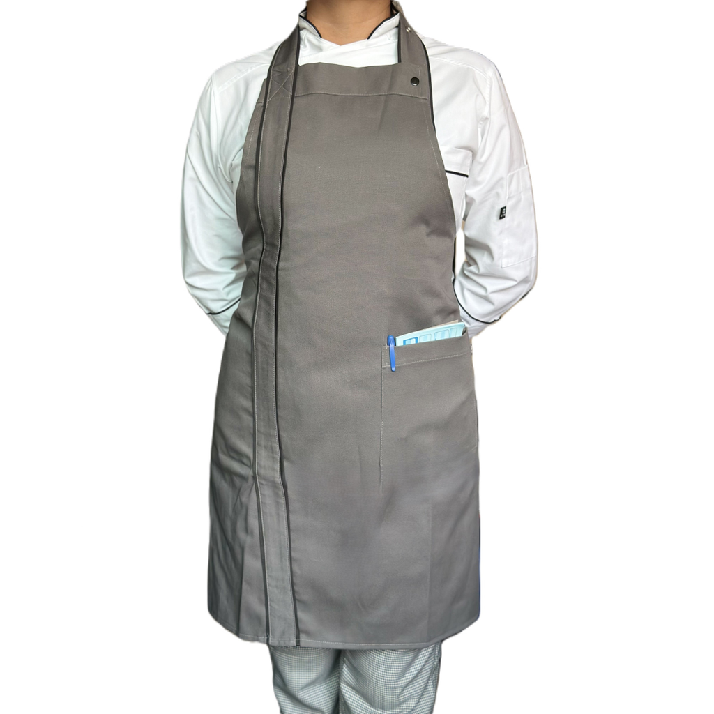 zittro Mandil delantal chef franja Gris Oxford. R920302-000 UNI