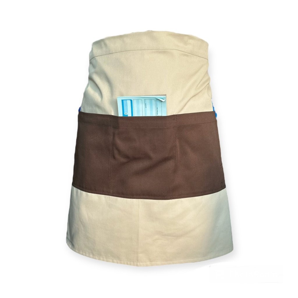 zittro Medio mandil delantal Unisex color Block Arena/Chocolate