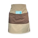 zittro Medio mandil delantal Unisex color Block Canela/Chocolate