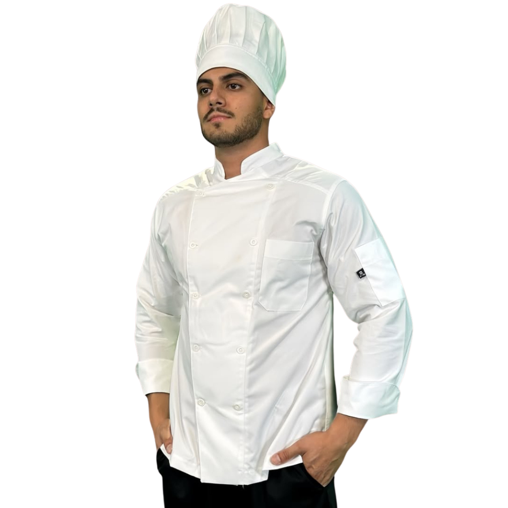 zittro Filipina Chef Hombre Blanco Liso