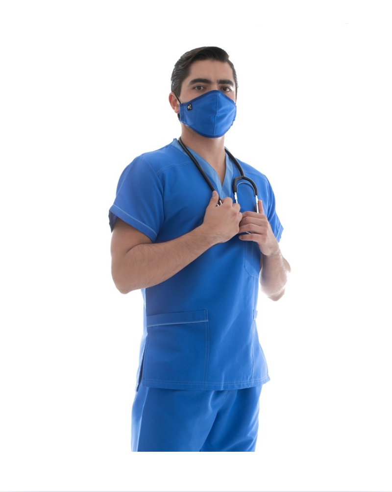 [M80101 441 ECH] zittro Filipina Médica Clororresistente Hombre Azul Rey (ECH)