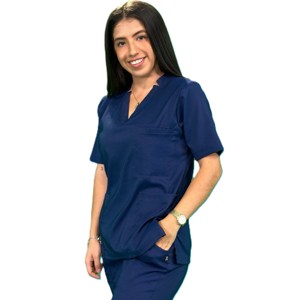 [M80202 440 ECH] zittro Filipina Médica Stretch Mujer Marino (ECH)