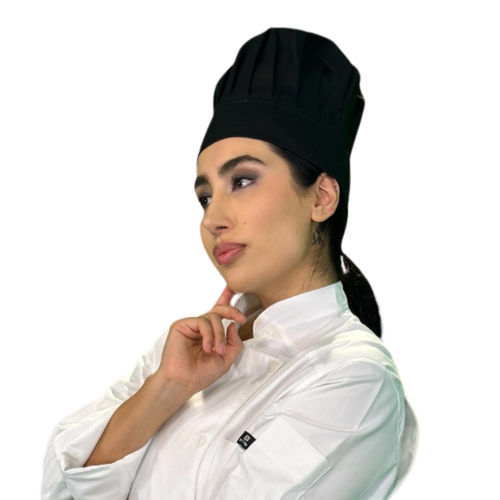 [R93301-000] zittro Gorro Pastelero Negro Unisex