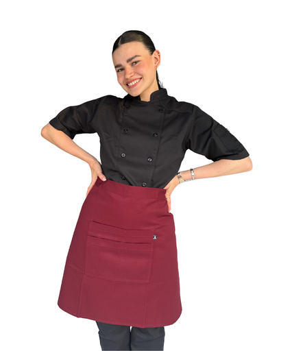 [R92351 607 M] zittro Medio mandil delantal chef Vino. R92351-606